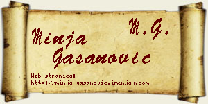 Minja Gašanović vizit kartica